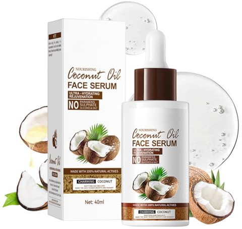 Coconut Oil Serum For Face - Hydrating & Soothing Facial Serum - Deep Nourish Face Serum For Women - Dark Spot Correcting Glow Serum With Niacinamide - Moisturizing for Facial & Body Care