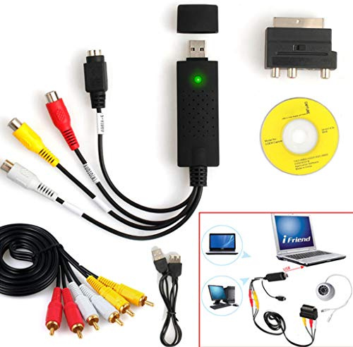 HUAJINGKEJI 1 Set USB2.0 VHS al kit di dispositivi video convertitore per 10 registratori Au-dio dispositivo