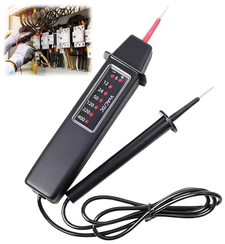 Testeur de Tension Bipolaire 6V - 400v (AC) V - 500v (DC) avec Affichage LED Testeur Electrique VAT pour Electricien Testeur de Tension VAT sans Pile Professionnel
