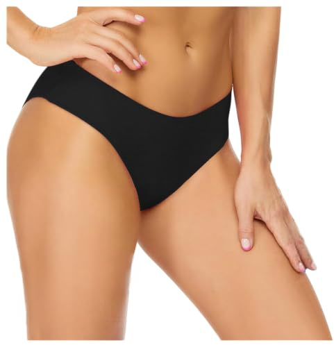 Ahagogo Femme Bas de Maillot Taille Haute Vintage Bas de Bikini Culotte Gainante Ventre Élastique Bas Bikini de Plage