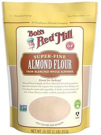 Bob's Red Mill - GF Bob's Red Mill Fine Ground Blanched Almond Flour, 453g - Non-GMO, Vegan, Paleo Friendly, Keto Friendly, Kosher 16 Oz