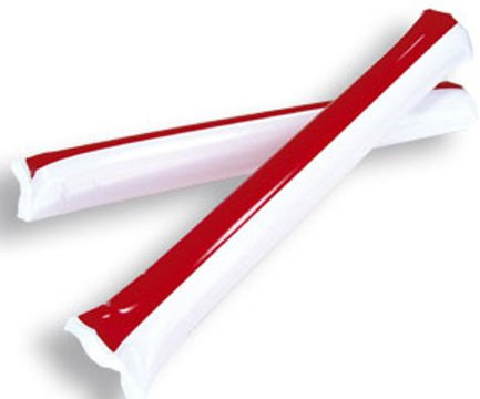 1 Paar (2 Stück) Airsticks / Klatschstangen / Lärmschläger POLEN (Lärm-Schläger - Applaus-Schlauch - Bäng Bäng / BängBäng - Pong Pong / PongPong)