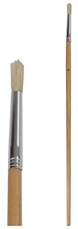 ProDec Round Industrial Fitch Brush No. 4 (8mm diameter) for Precise Paint Application Ideal for Detail Work, Touch Up, Window Frames, Edges, Corners, Narrow Areas with All Types of Paint