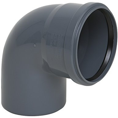 MKK - 19578-004 - HT Bogen 90° PP DN 32-110 Formteil Winkelstück Abwasserrohr grau DN 75