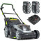 Murray 2 x 18V Lithium-Ion 37cm Cordless Lawn Mower + Trimmer + Leaf Blower, 30cm Cutting Width, 225 km/h Air Velocity