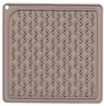 Messy Mutts Therapeutic Lick Mat, 8 Inch, Slow Feeder, Grey