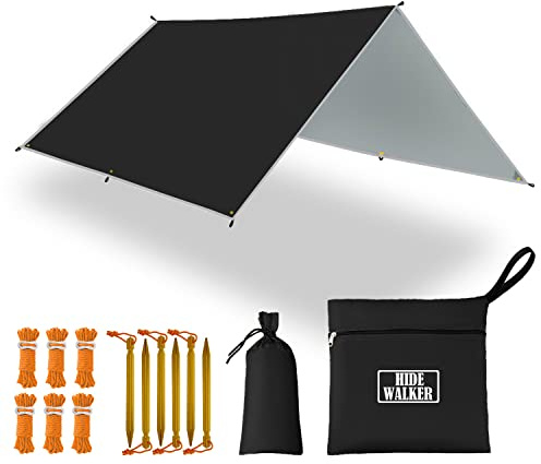 Ultra Leggero Tarp 3x4m Impermeabile Tenda Parasole Telo Campeggio Pavimento Telone per Amaca