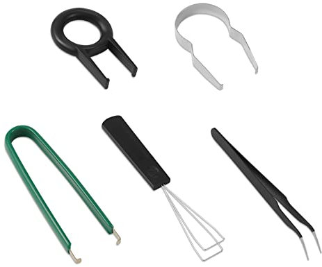 TOYMIS Set of 5stk Tastatur-Reinigungsset, Tastatur Abzieher Tastenkappe Schlüsselschalter Abzieher Tastenkappen-Abzieher-Kit mit Tastenkappen-Pinzette für Hot-Swap-fähige mechanische Tastaturen