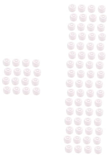 Toddmomy 80 STK Tischring Kickergriffe Kappe Kickerlager Tischfussball Teile Für Tischfußball Spitzenschutz Für Fußballtische Rohrpfostenabdeckung Kickerstangenenden PVC Weiß Gewinde Buchse