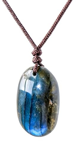 Pendentif en pierre naturelle Collier en labradorite naturelle Collier de Chakra Pendentif pour femmes et hommes, Siehe Beschreibung, Voir description, Voir description