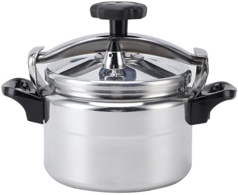 Pressure Cooker, Aluminum Alloy Explosion Proof Large Capacity Compound Bottom, Pressure Canner for Gas Stove, Recipe Book Fast Cooking Stove, 3L, 4L, 5L (5L)