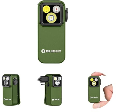 OLIGHT Oclip Pro Luce di Emergenza a Clip Mini Torcia 500LM IPX6 Compatto e Leggero Tre Sorgenti Luminose per l'Illuminazione Quotidiana e le Luci di Segnalazione di Sicurezza (Verde)