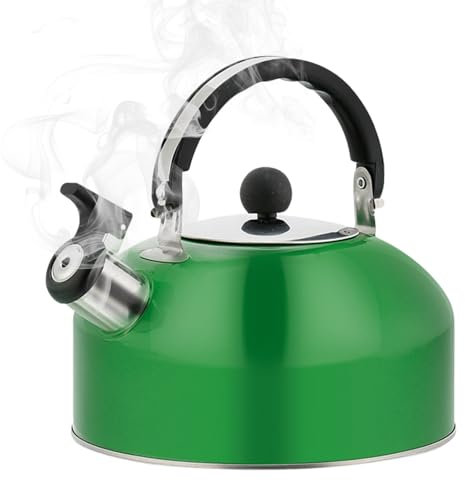 Tecine Fischiate Per La Famiglia - Formello Top Tea Bollitore, Bollitore D'acqua Per Piano Cottura, Caldaia Da Acqua Calda Da Pentola Con Maniglia Ergonomica A Presa, Bollitore Fischiato Forte