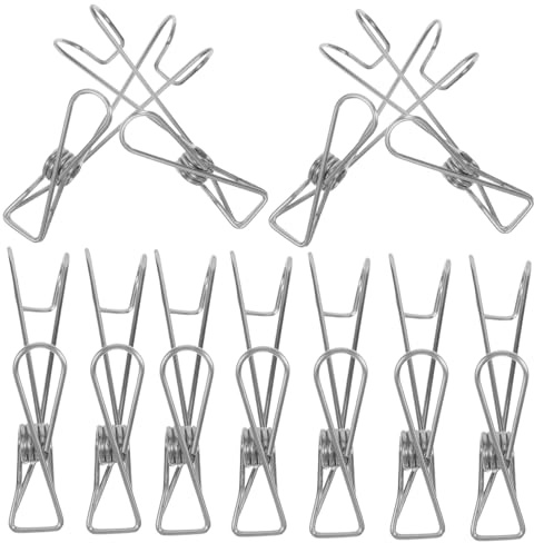 VICASKY Stainless Steel Gold Shower Door Hooks over The Door Towel Hangers Clips Organizer for Kitchen Bathroom Clothes 12pcs