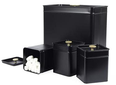 Salter Alchemy juego encimera, panera con botes té café azúcar