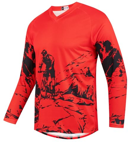 Youth Dirt Bike Jersey Kids Motocross Shirts for Boys Off Roading Long Sleeve Cycling Jerseys Childs Mountain Bicycle Shirt