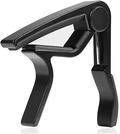 Ukulelenkapodaster, Ukulele-Klemme, für Sopran, Konzert, Tenor, Bariton – Ukulele, professioneller Kapodaster (schwarz)