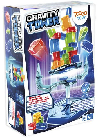 PLAY FUN BY IMC TOYS Gravity Tower von Toggo Toys; auf der wackeligen Basis-Plattform Wird EIN Turm gebaut. Der Gegner: die Schwerkraft; Spielspaß & Lerneffekt; ab 6 Jahren geeignet.