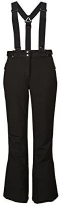 KILLTEC Women's Pantaloni da Sci/Pantaloni Softshell con Protezione Bordi, paraneve e Cinturini Staccabili Thônes Wmn Ski Sftshll PNTS C, Nero, 44, 36414-000