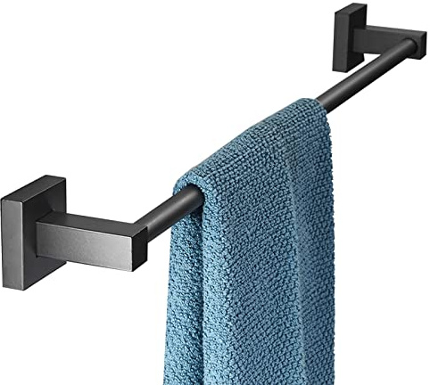 Towel Rail for Bathroom, Black Towel Rail Bathroom Towel Bar Wall Mounted Towel Bar Rails,60cm-80cm Single Rod Towel Hangerr,Screws Mounting(SZ:80cm) (Color : Multi Colored, Size : 60cm)
