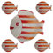 Servizio piatti da tavola mare ciotola grande pesce 4 piattini insalatiera coppa pasta cucina ceramica antipasti ristorante