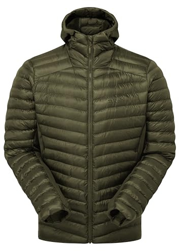 Rab Men's Cirrus Flex Hoody - Lightweight Insulated Coat for Trekking, Skiing, & Climbing - Olive (Olive) - X-Large