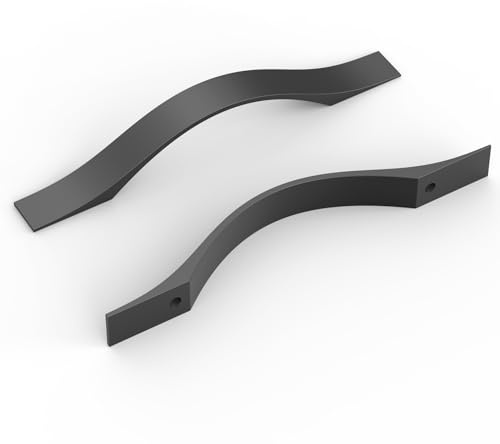 FURNIWARE 10 pezzi Maniglie per armadi, Maniglie per mobili Nero 96mm Distanza tra i fori Maniglie per cucina Maniglie per mobili Maniglie per cassetti Maniglie per armadi da cucina Armadi Maniglie