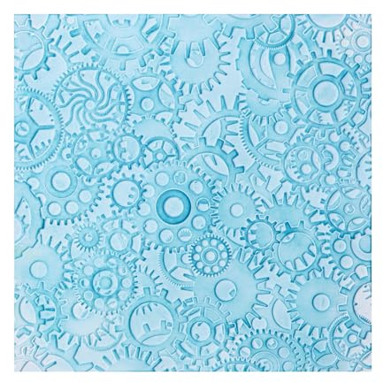 3D Embossing Folder for Card Making Texture Fades Mechanical Gear Pattern Plastic Embossing Folder Template for DIY Scrapbooking Paper Crafting Handmade Crafts Scrapbooking Arts Supplies Scrapbook