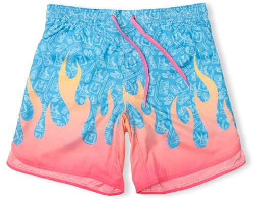 ChalkTalkSPORTS Hockey Shorts – Elastic Waistband Multi Pocket – Boys Men Youth Adult – Flames – Adult X-Large