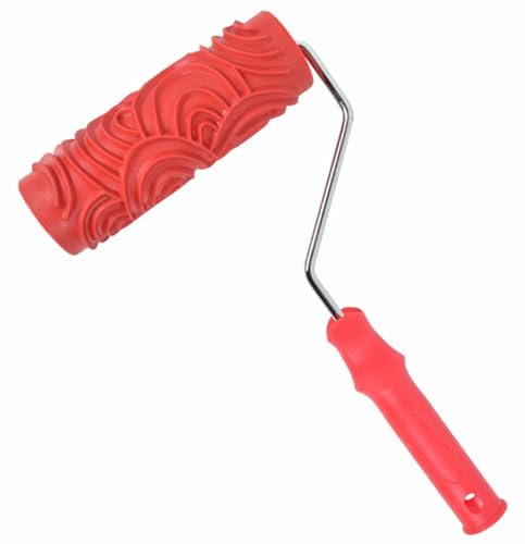 BDHI 1pc 7in Texture Pattern Roller Brush Pattern Embossed Texture Painting Tool for Applying Putty and Rolling Plaster Putty Wall Roller Painting Tool(Y346-1)