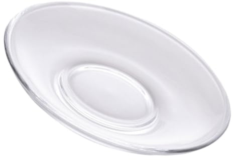 LIGIGWASH Platillo De Vidrio Transparente Posavasos Para Taza De Café Platillos Para Hogar Almohadilla Decorativa Para Té Plato De Vidrio Para Uso Diario