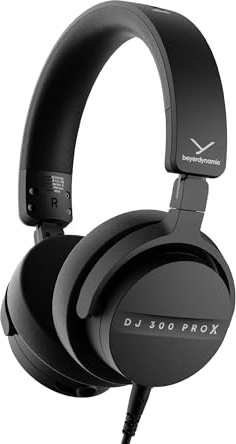 beyerdynamic DJ 300 PRO X Professional DJ Headphones 2-in-1 On-Ear and Over-Ear Ear Cups Included. 45 mm Driver, Foldable, Detachable 2.5 M Cable, Storage Pouch, 6.35 mm Adapter, Black