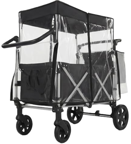 Plastico Lluvia Silla Paseo Universal,105x80x50XCM Protector para La Lluvia para Silla De Paseo,Cubierta Plegable para Carrito De Mano,Protector De Lluvia para Carros Infantiles para Carros De Mano