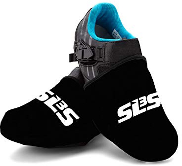 SLS3 Cycling Toe Covers – Neoprene Cycling Shoe Covers for Cold Weather, Windproof & Water Resistant Gear – Lightweight Road Bike Overshoes for Men & Women (Black, Small/Medium)