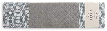 DEMDACO Foodie Aficionado Blue Diamond 30 x 8 Cotton Blend Fabric Double Oven Mitt