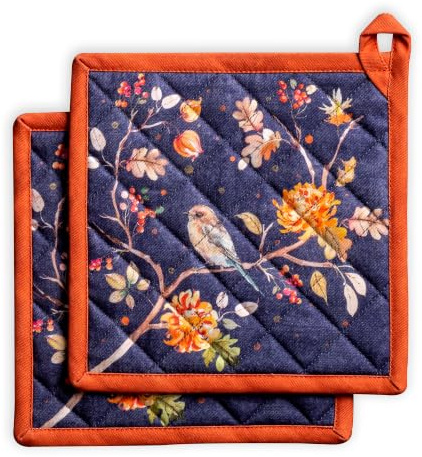 Maison d' Hermine Pot Holders 100% Cotton Potholders (20 x20 cm, Pack of 2)