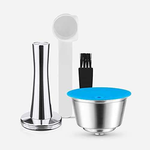 i Cafilas für Dolce Gusto kapsel wiederverwendbar,Dolce Gusto kaffeekapsel Edelstahl nachfüllbar Kaffeekapselfüllung, Ersatz kapsel für Dolce Gusto,mit 1 Kaffeelöffel und 1 Reinigungsbürste +Tamper