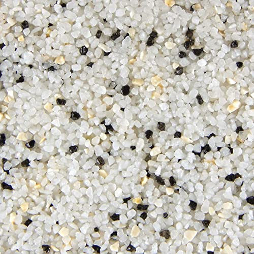 Terralith Buntsteinputz 15kg in weiß-natur-schwarz, Sockelputz für Innen und Außen mit Reinacrylat Bindemittel aus Naturstein, 1-2mm Körnung (BSP75)