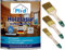 PLID® Holzlasur Innen & Aussen Nussbaum 0,75L - Holzschutzlasur Außen mit UV beständigem Langzeitschutz- Grundierung Holz Außen - Holzschutzgel - Holz Lasur atmungsaktiv - Made in Germany Set