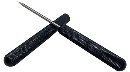 Ice Pick,Ice Cone,Tea Needle,JruiZhp 1 Pcs Aluminium Alloy Tea Knife Needle,Frozen Food for Kitchen Tool Restaurant Bar Long Ice Pick with Safety Cover (Black)