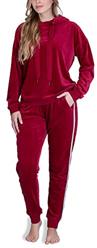 SLOUCHER Nicki Hausanzug für Damen, Farbe:Bordeaux, Größe:L