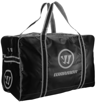 Warrior Pro Hockey Carry Bag, Black / Grey (Goalie (X-Large) 40 L x 20 H x 20 W, Black / Grey)