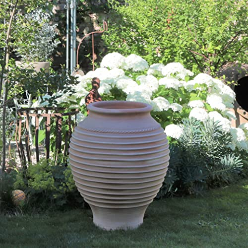 Palatina Werkstatt Exklusive Terracotta Amphore Agave 80cm - 100% Handgefertigtes Unikat - Winterfeste Amphore für Garten & Haus