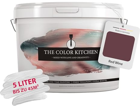 Livingwalls THE COLOR KITCHEN kräftige Wandfarbe - Malerfarbe für farbenfrohe Räume - matte Innenfarbe in Rot - 5l Deckfarbe in TCK7013