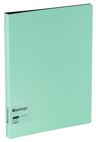 Berlingo Sichtbuch, 1 Stück, A4 Format, für das Büro, das Home Office oder die Schule und Uni, Serie Instinct (Minze, 60 Klarsichthüllen)