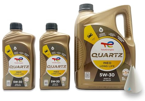 7 L Total Quartz Ineo Longlife 5W-30 | passend für | VW 504 00 | VW507 00 | MB 229.51 | BMW LONGLIFE-04 | PORSCHE C30 | 7 Liter | Motoröl | Motorenöl | mit Trichter