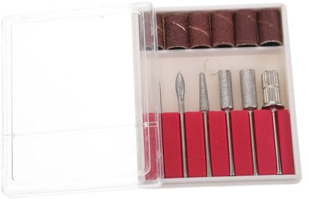 FRCOLOR Juego de Brocas para Manicura Y Pedicura para Uñas Bandas de Lijado de 6 Formas para Lima de Uñas Eléctrica