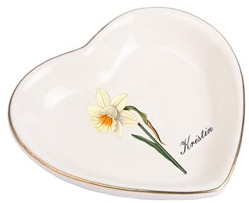 Presentimental Piatto di Natale in Ceramica Personalizzato Piatti da portata con Incisione Decorazione da Natalizia Piatto per la Cena di Famiglia (C)