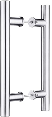 Maniglia per porta d'ingresso in acciaio inox, design a doppio lato per una maggiore durata e stile su porte in vetro e legno