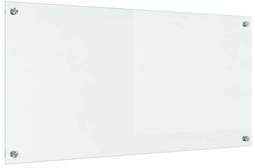 vidaXL Küchenrückwand Transparent 100 x 50 cm Gehärtetes Glas, Moderner, stabiler Küchenoberflächen-Style: Hitzebeständige Glasrückwand für coole Upgrades und modernen Flair